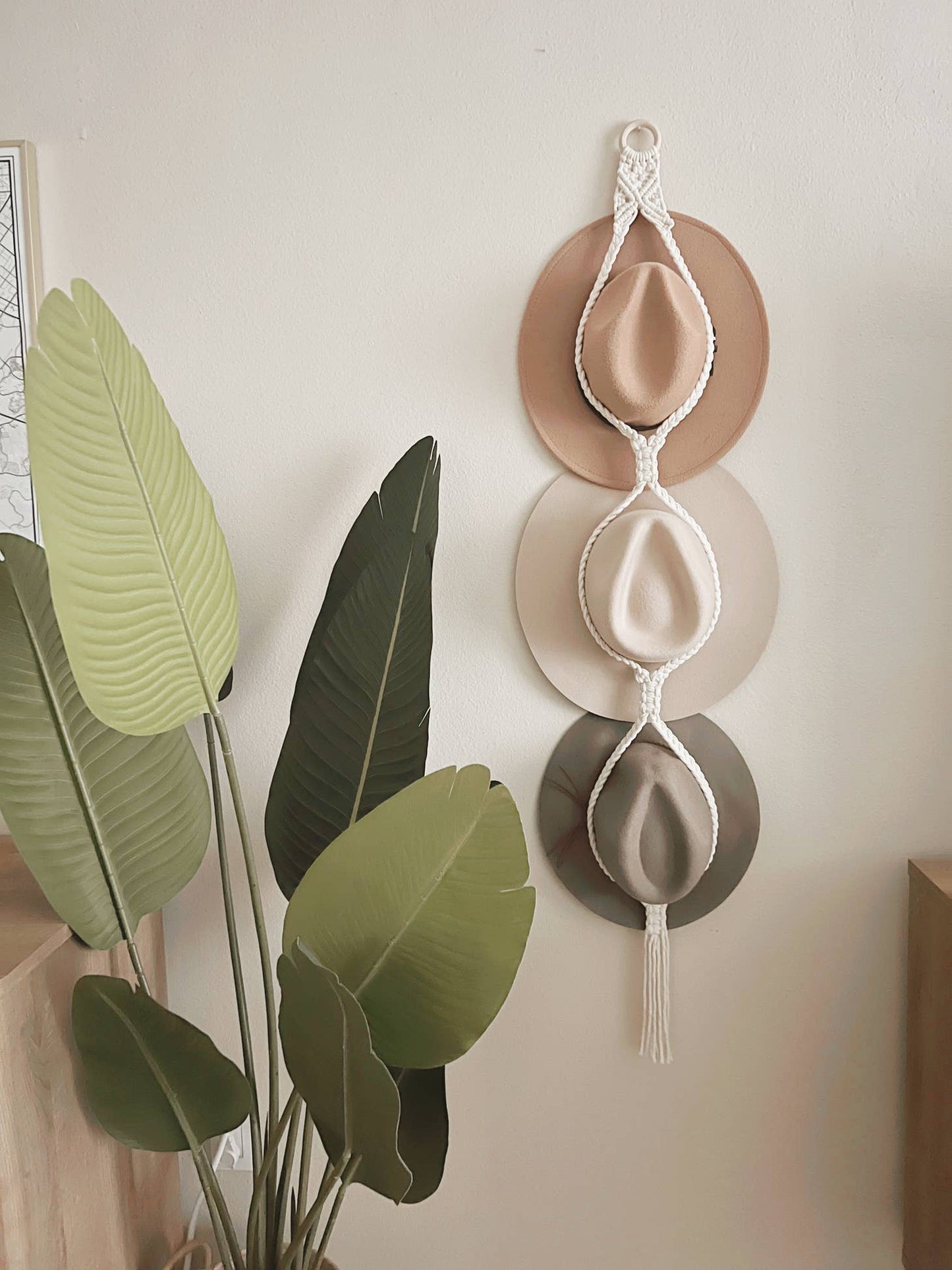 boho hat hanger, hat hanger, wall decor, home decor, hat hanger, handmade, macrame