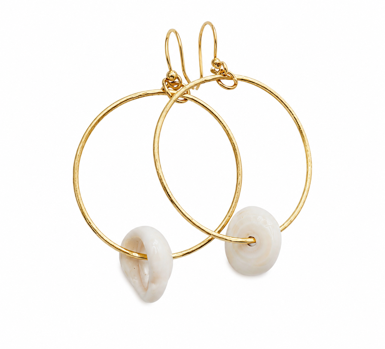 Puka Shell Hoop Earrings