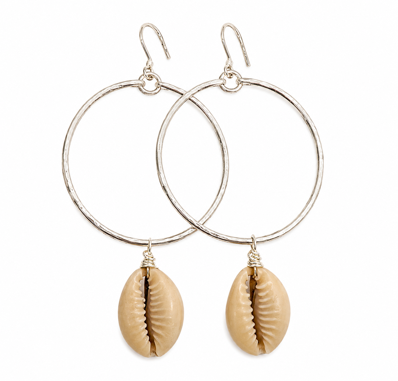 Cowrie Hoop Earrings