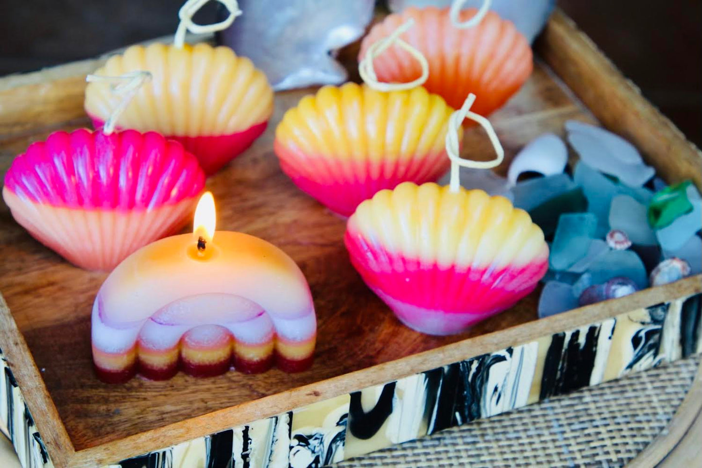 Sunrise Shell Candle