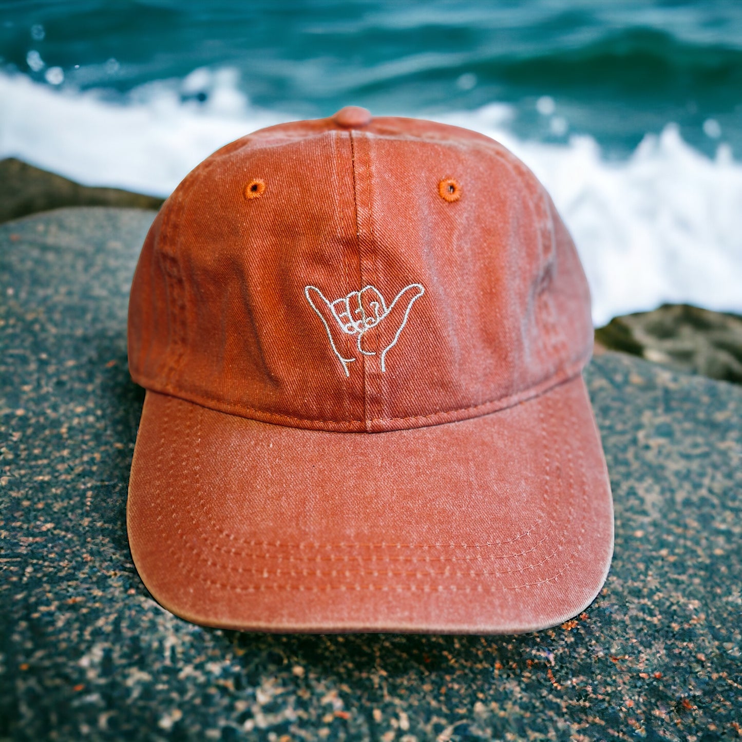 Shaka Hat ( Sunset w/ White Shaka)