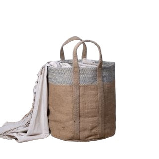 Jute Bag (Black & Natural)