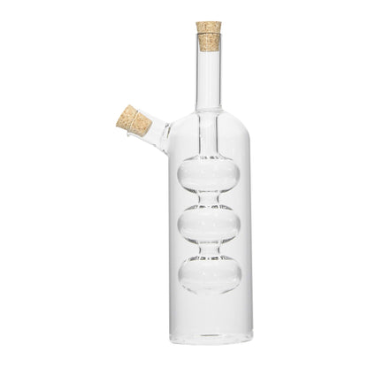 Glass Oil and Vinegar Cruet with Cork Stoppers