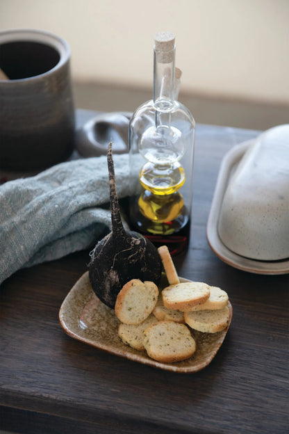 Glass Oil and Vinegar Cruet with Cork Stoppers