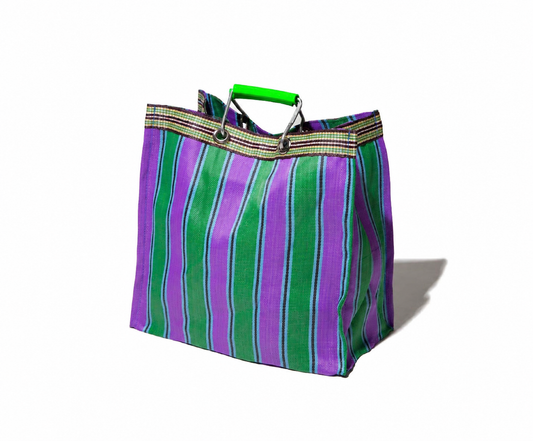 Wander Tote Green & Purple