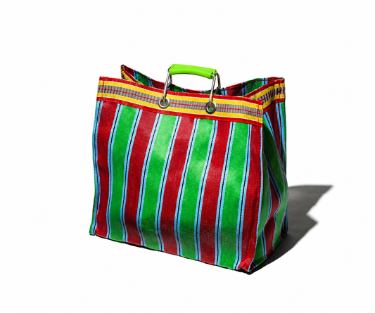 Wander Tote Green & Red