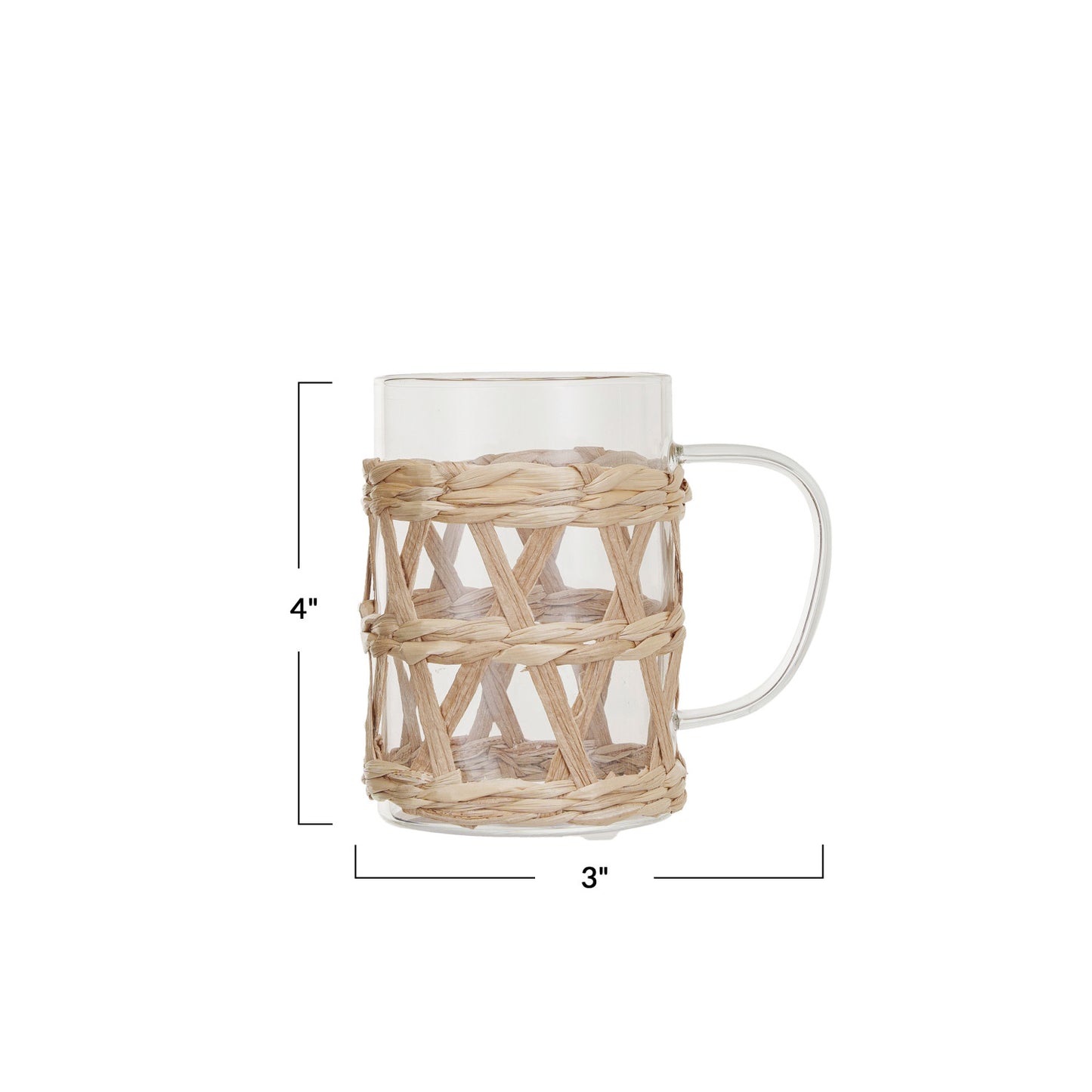 10 oz. Glass Mug w/ Woven Sleeve
