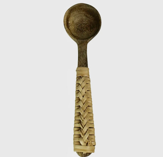 Mini Spoon with Rattan Handle